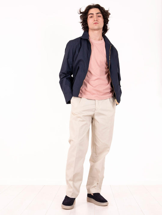 Blazer Mantel Manifattura Ceccarelli aus Baumwolle Navy