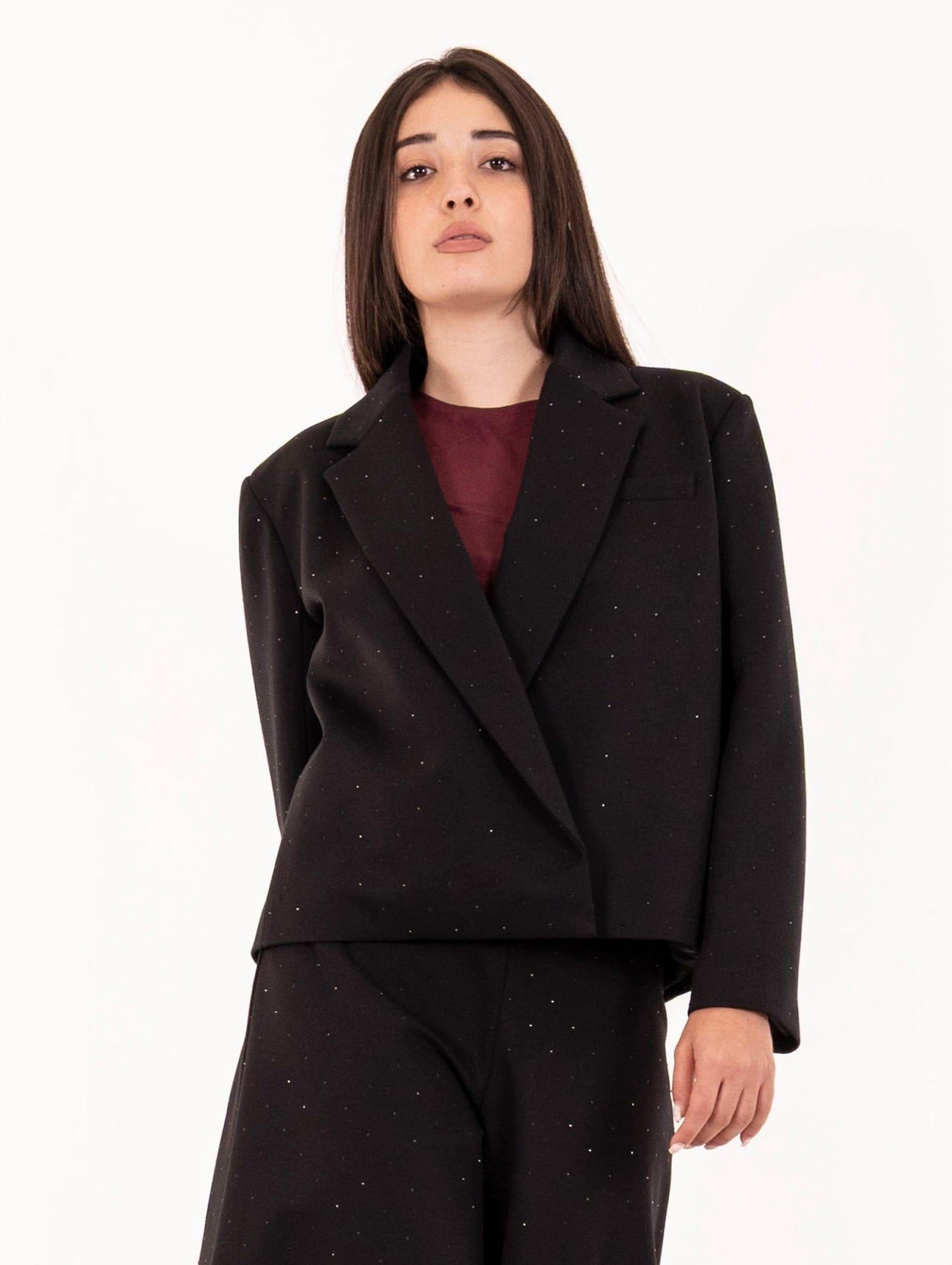 Blazer Meimeij Scuba Strass Nera