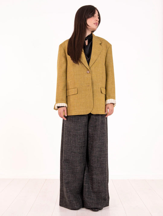 Blazer Over Alysi Graniglia Wool Senape