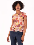 Blusa Alessia Santi in Viscosa e Seta Rosa,Viola e Giallo