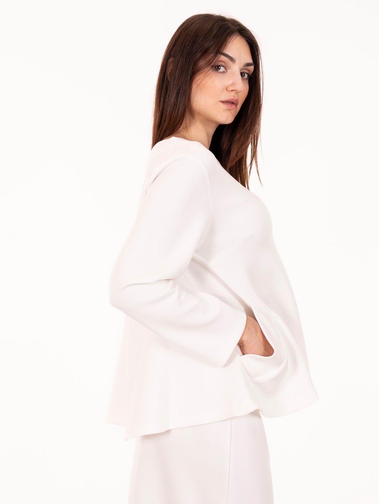 Blusa Meimeij Scuba Panna