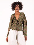 Blusa Ottavia Four Stroke in Viscosa Verde