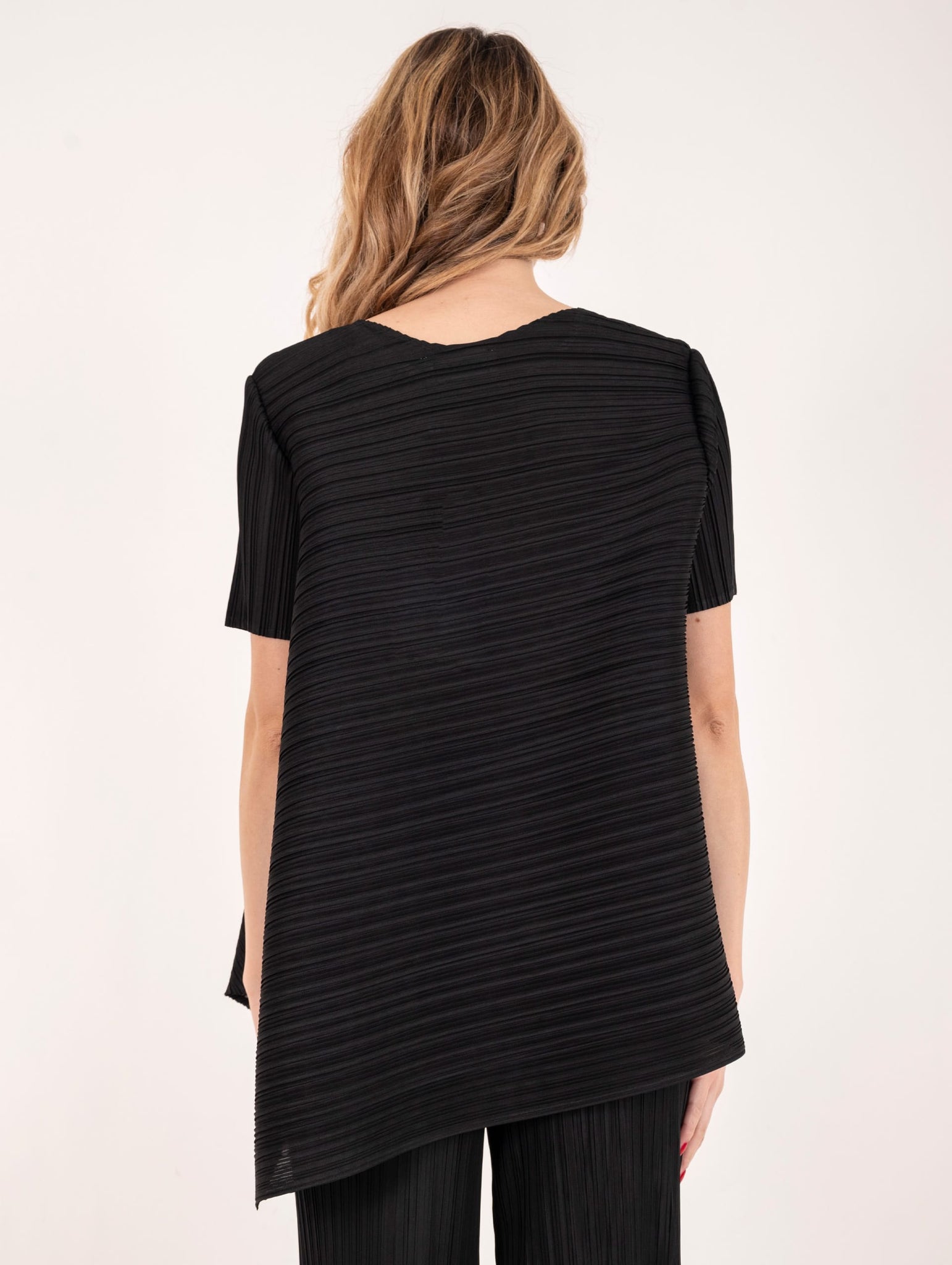 Blusa Plissè Meimeij Nero