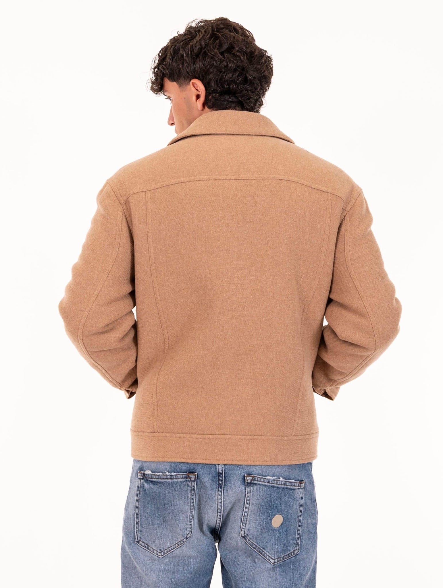 Bomber Alpha Studio in Panno Lana Cammello