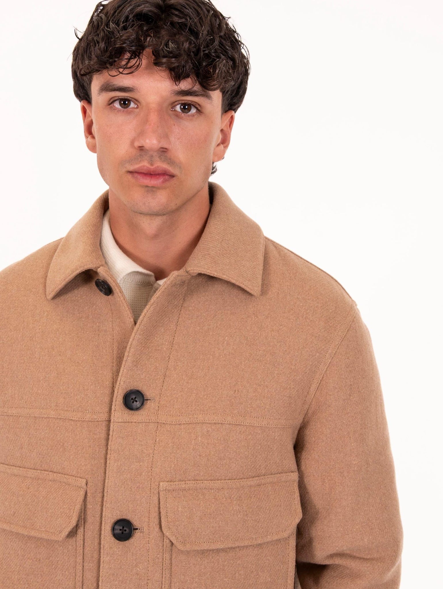 Bomber Alpha Studio in Panno Lana Cammello