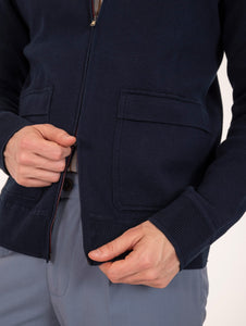 Bomber H953 in Cotone Blu