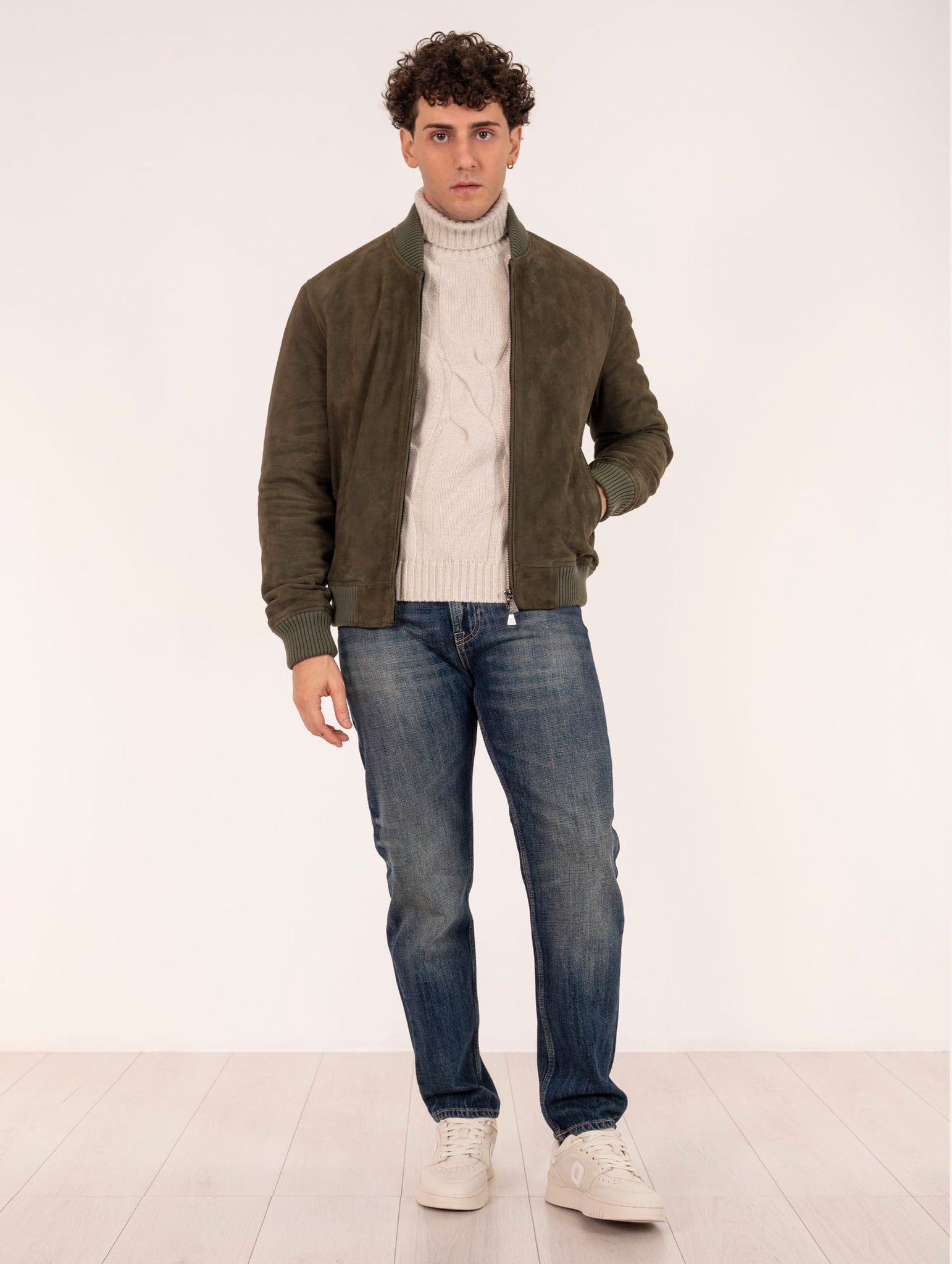 Bomber Roy Roger's in Suede Militare