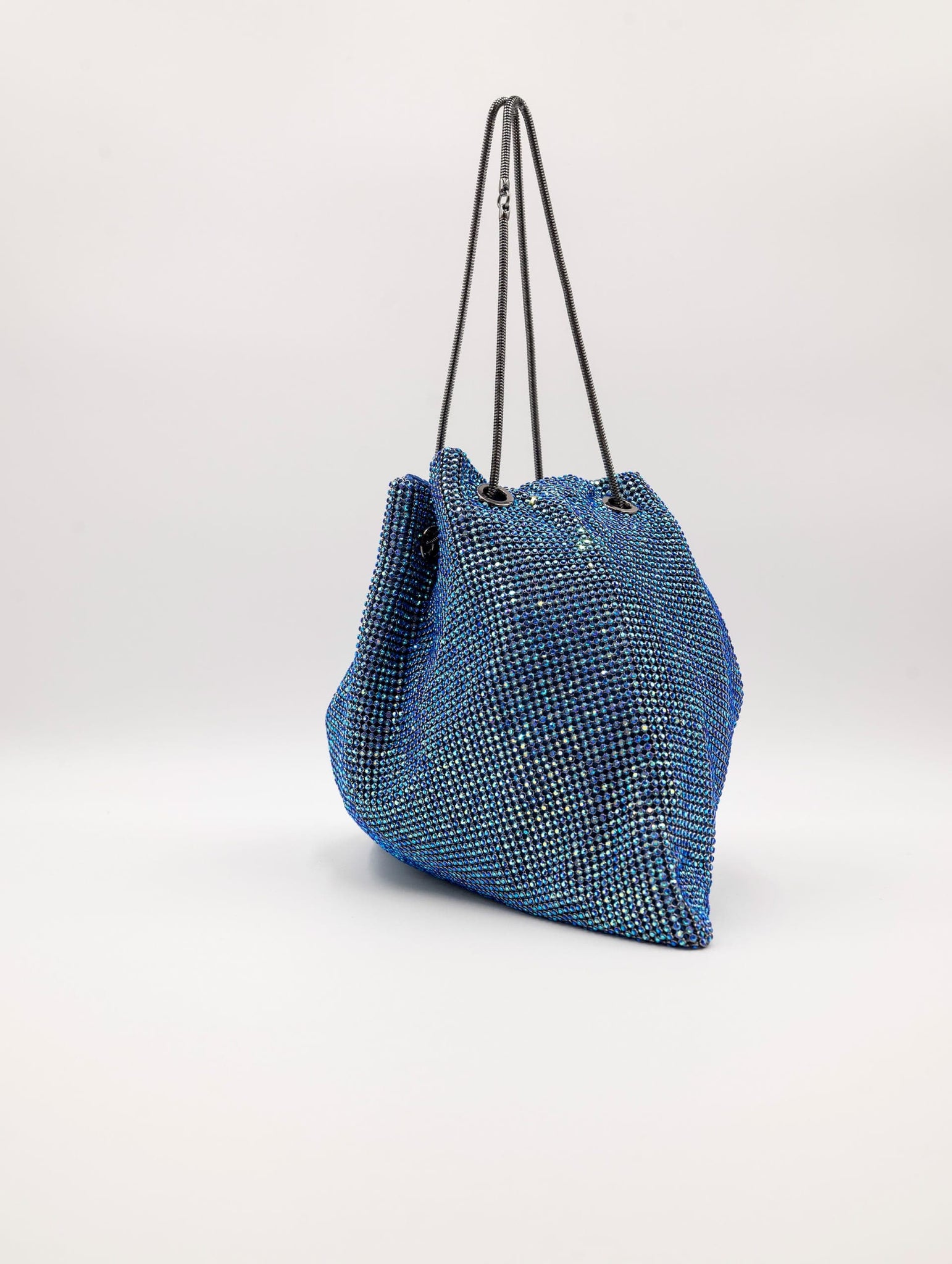 Borsa a Mano Twenty Fourhaitch Crystal Blu Pavone