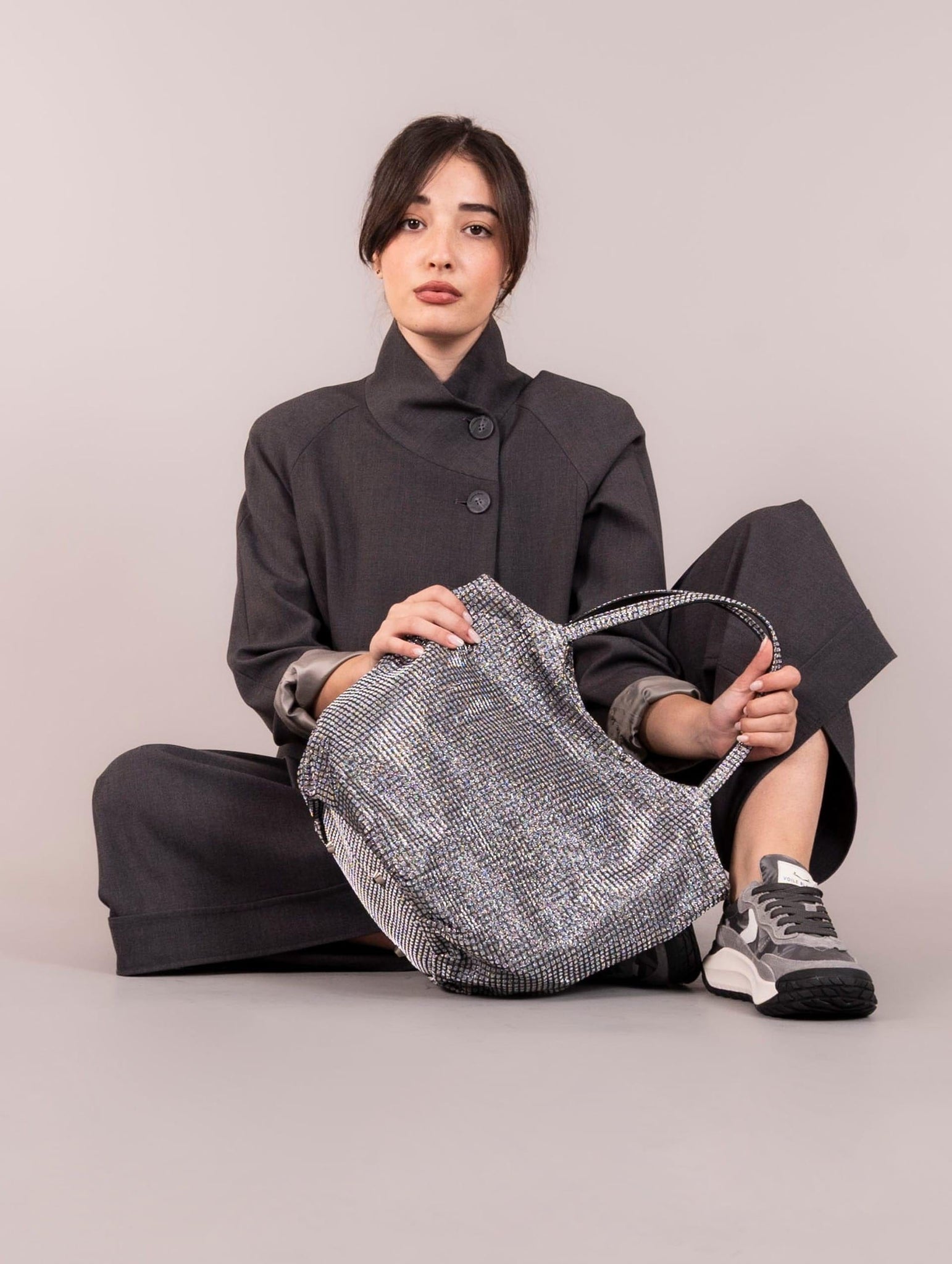 Borsa Armando Medium L'aura Argento