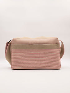 Borsa Bicolorrips Fri-Yay in Maglia Beige e Rosa