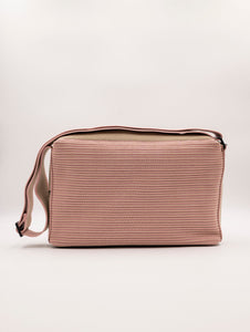 Borsa Bicolorrips Fri-Yay in Maglia Beige e Rosa