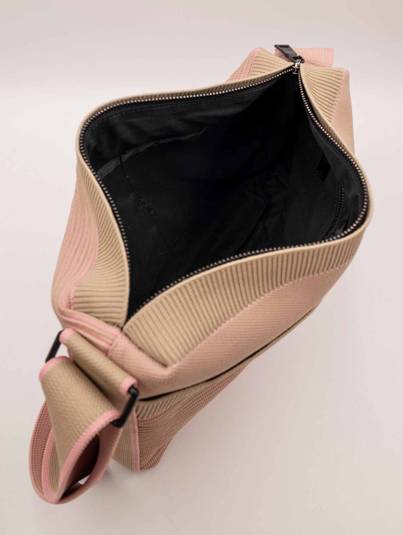 Borsa Bicolorrips Fri-Yay in Maglia Beige e Rosa