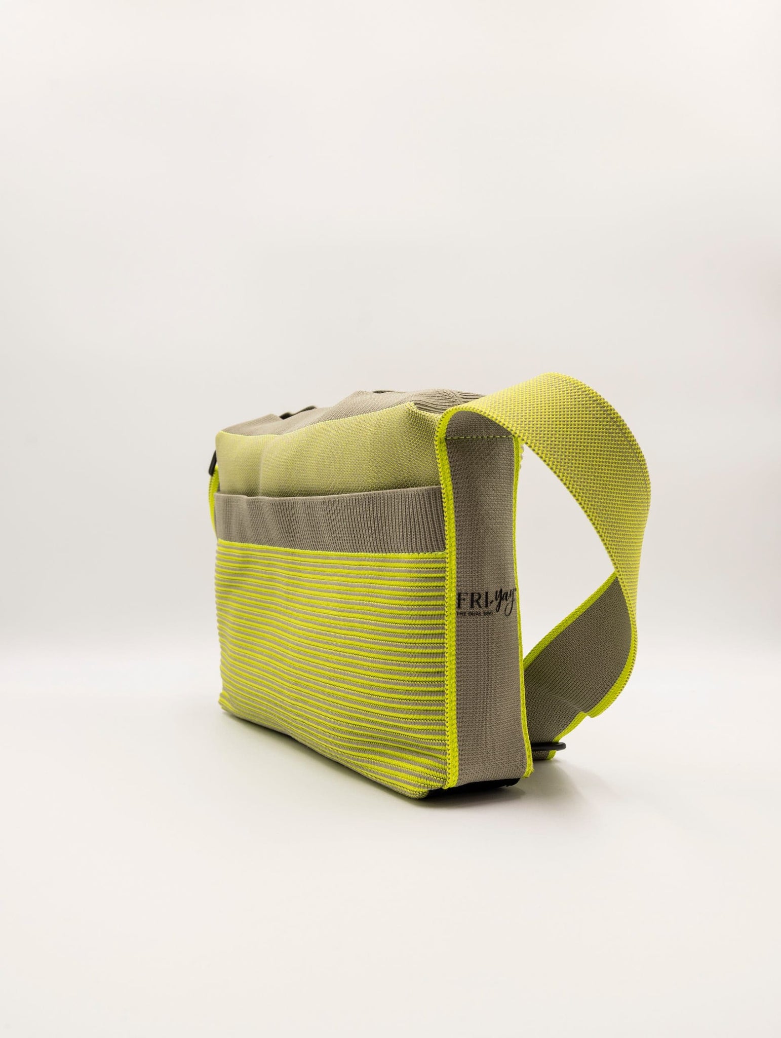 Borsa Bicolorrips Fri-Yay in Maglia Fango e Lime