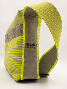 Borsa Bicolorrips Fri-Yay in Maglia Fango e Lime