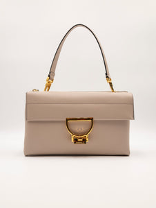 Borsa Coccinelle Arlettis in Pelle Martellata Beige