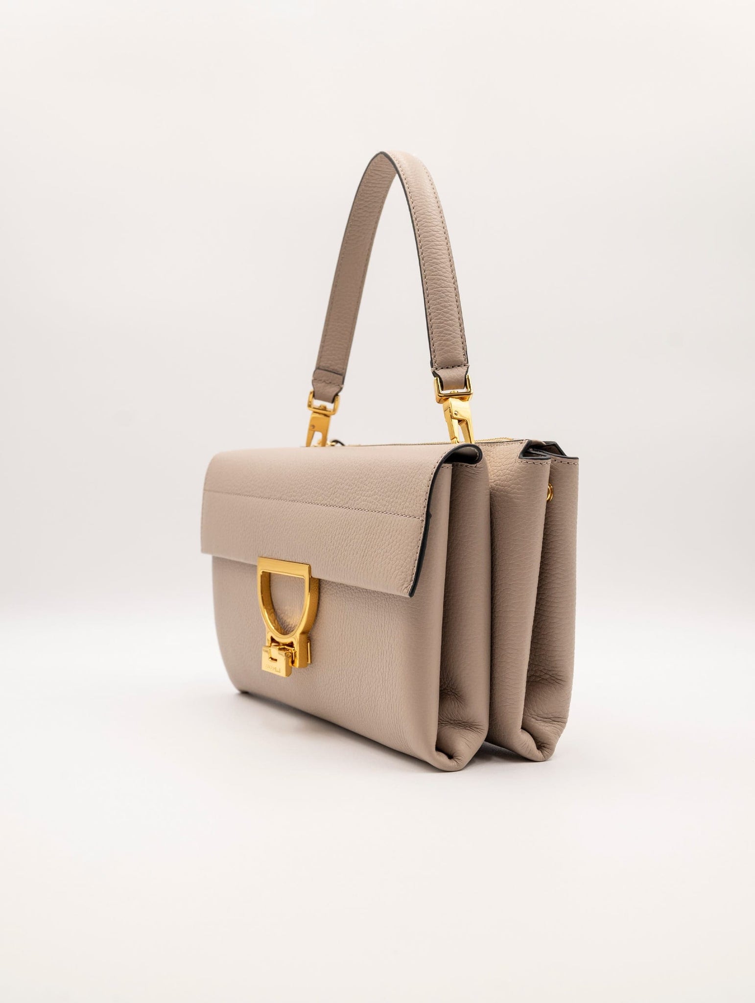 Borsa Coccinelle Arlettis in Pelle Martellata Beige