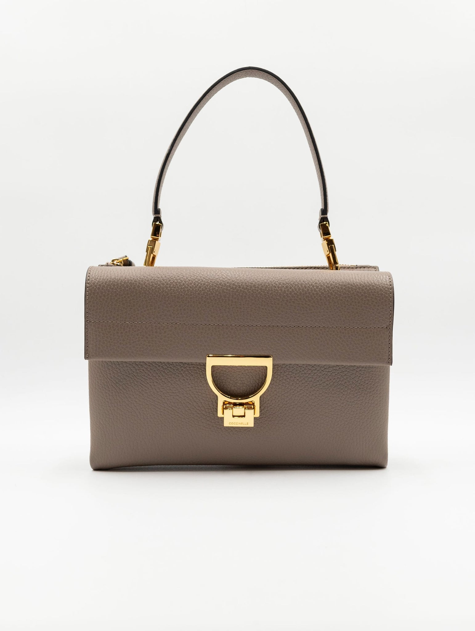 Borsa Coccinelle Arlettis in Pelle Martellata Taupe