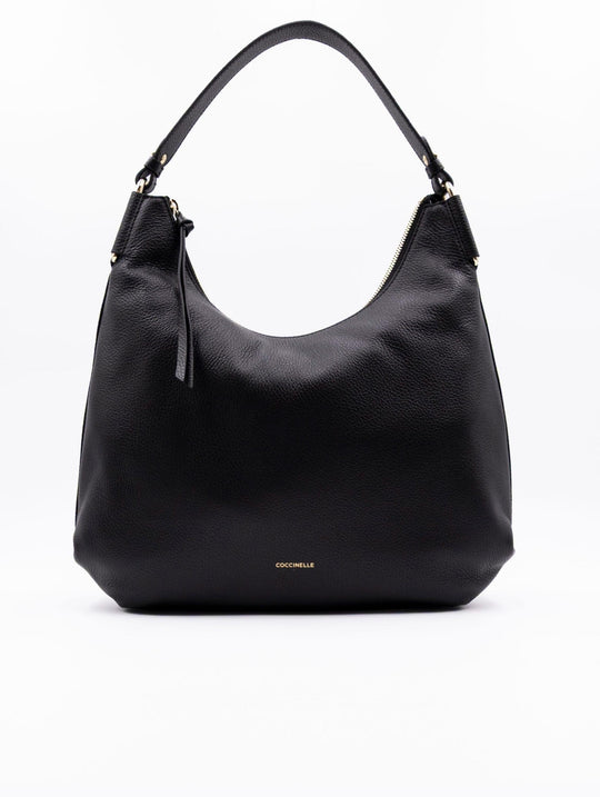Coccinelle Bag in Black Hammered Leather
