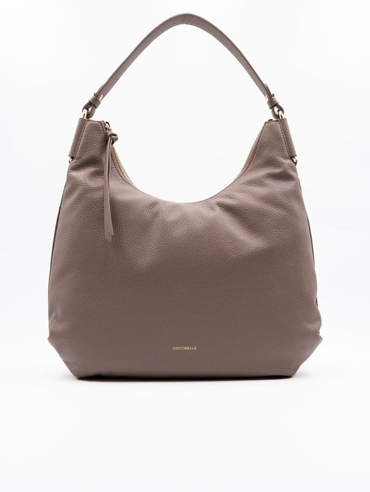 Coccinelle Bag in Taupe Hammered Leather