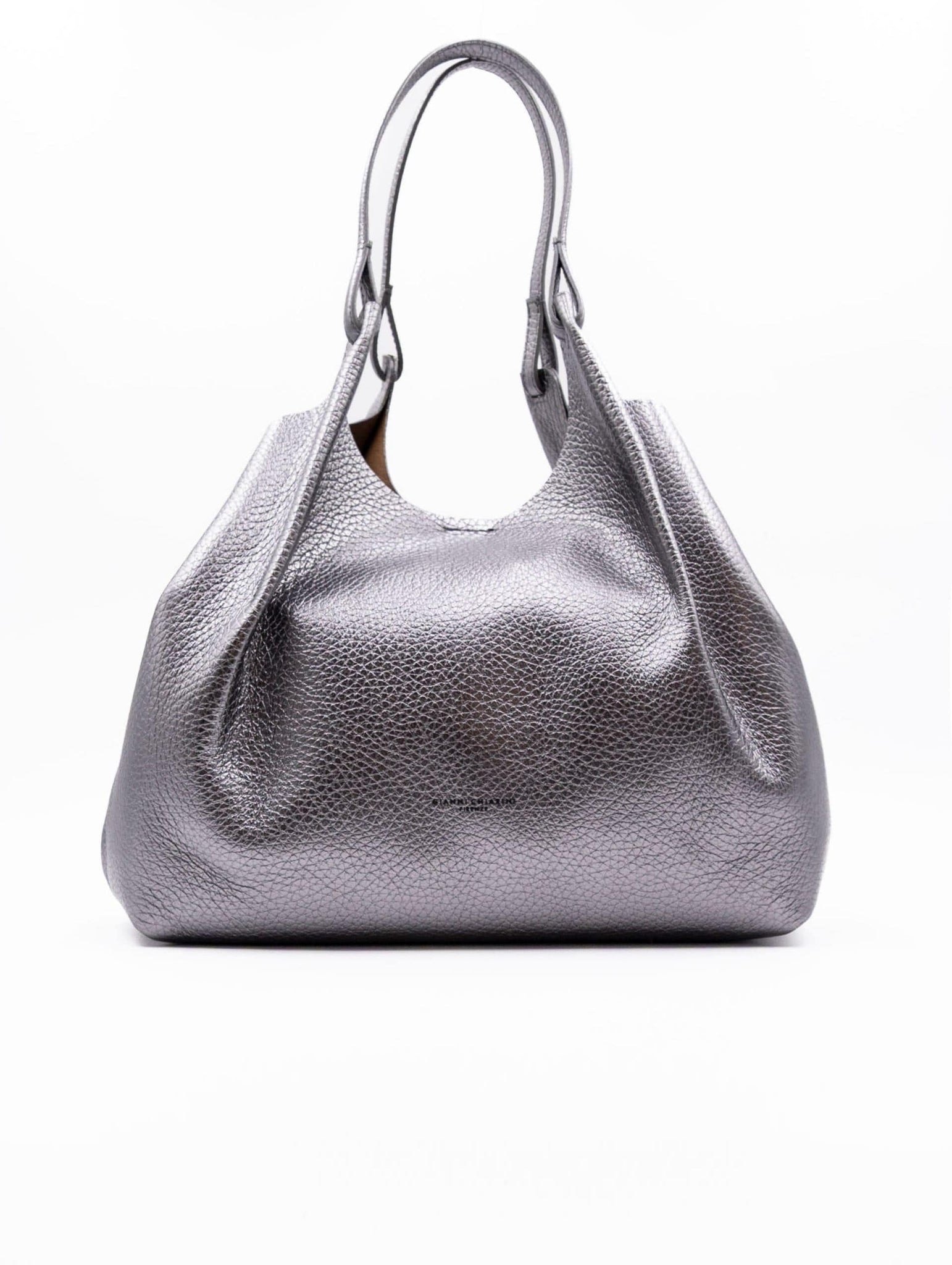 Borsa Dua Gianni Chiarini in Pelle Martellata Argento