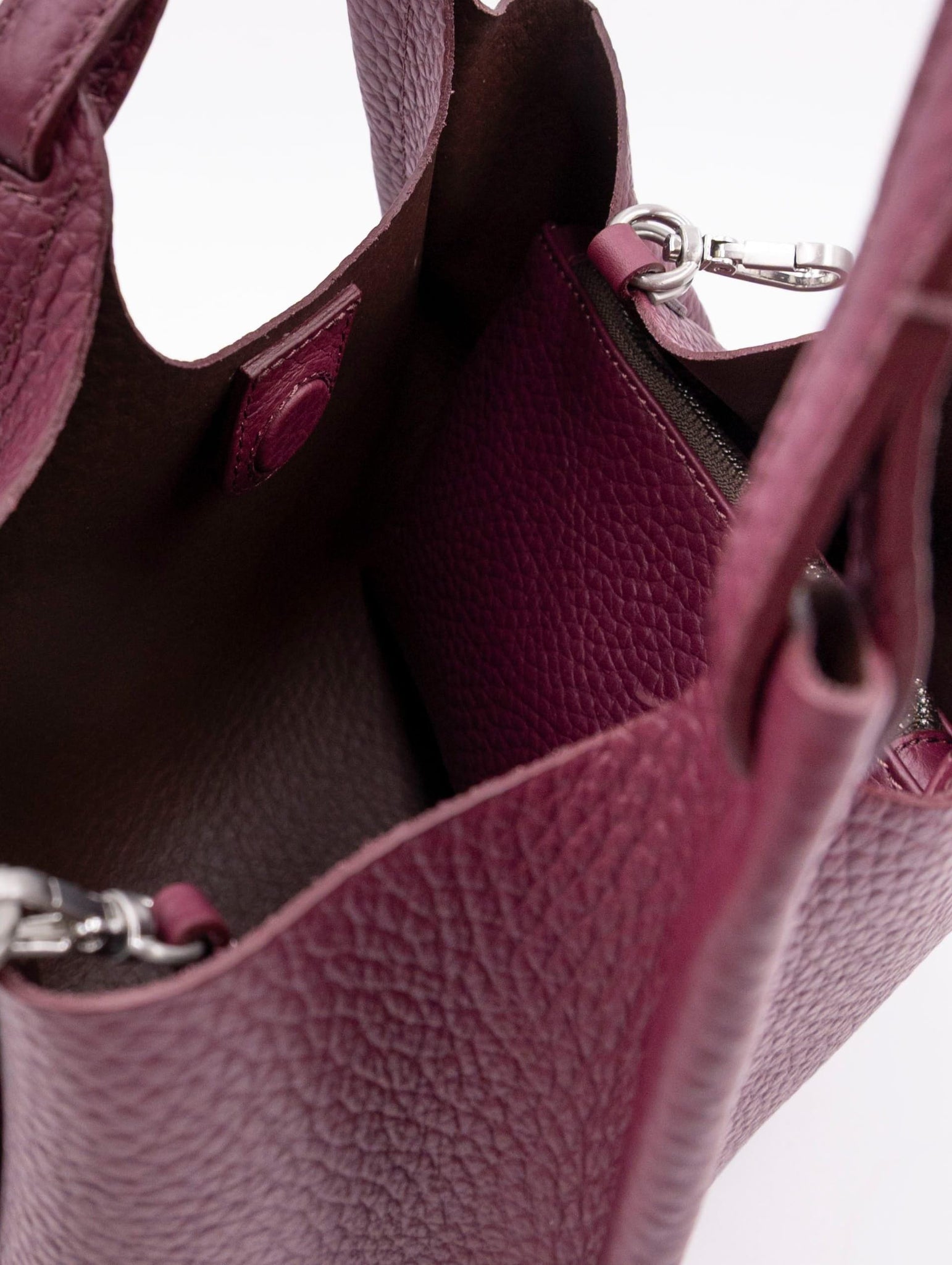 Borsa Dua Gianni Chiarini in Pelle Martellata Vino e Testa di Moro