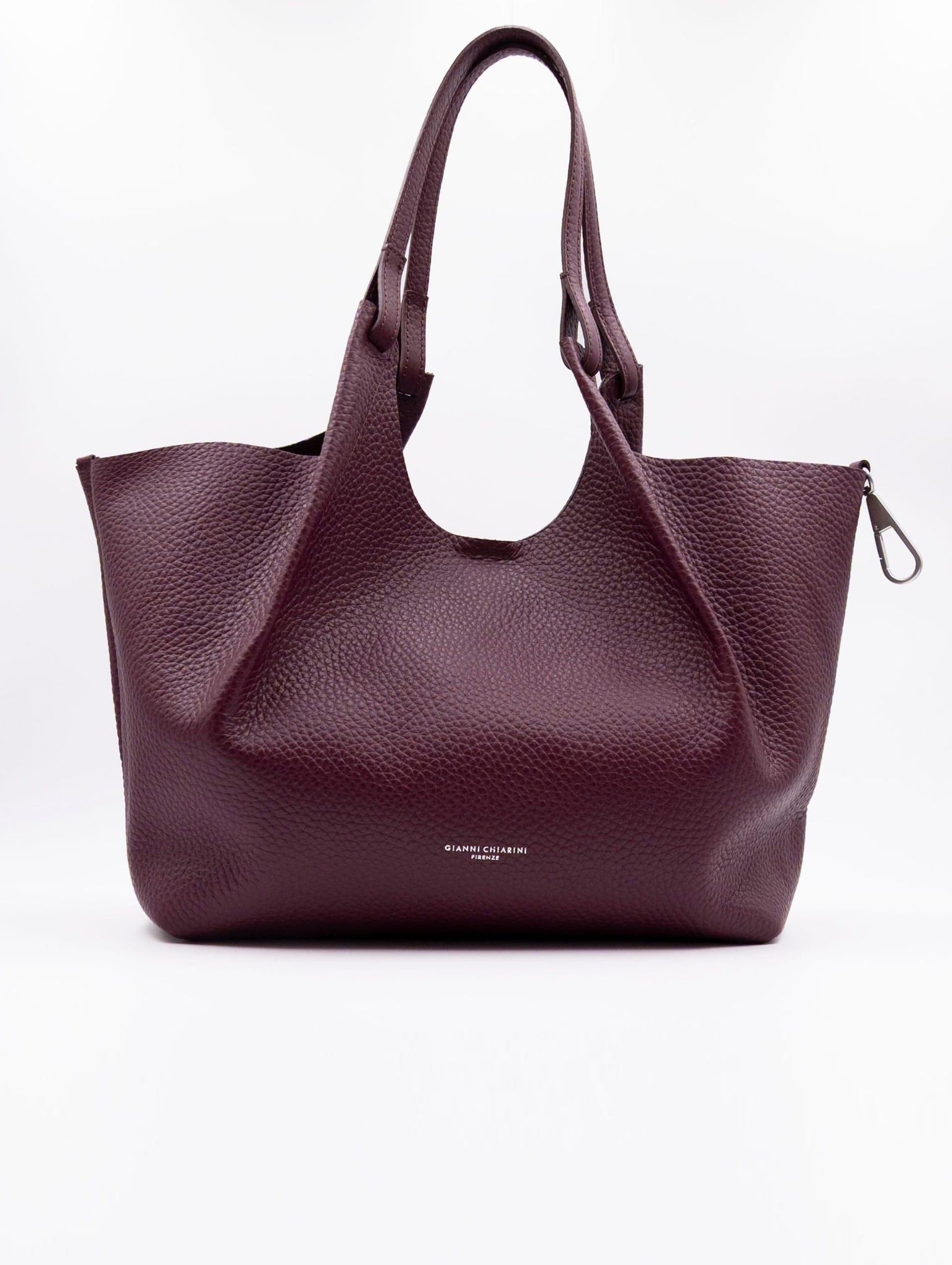 Borsa Dua Gianni Chiarini in Pelle Martellata Vino e Testa di Moro