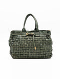 Edera Campomaggi Bag in Green Woven Leather