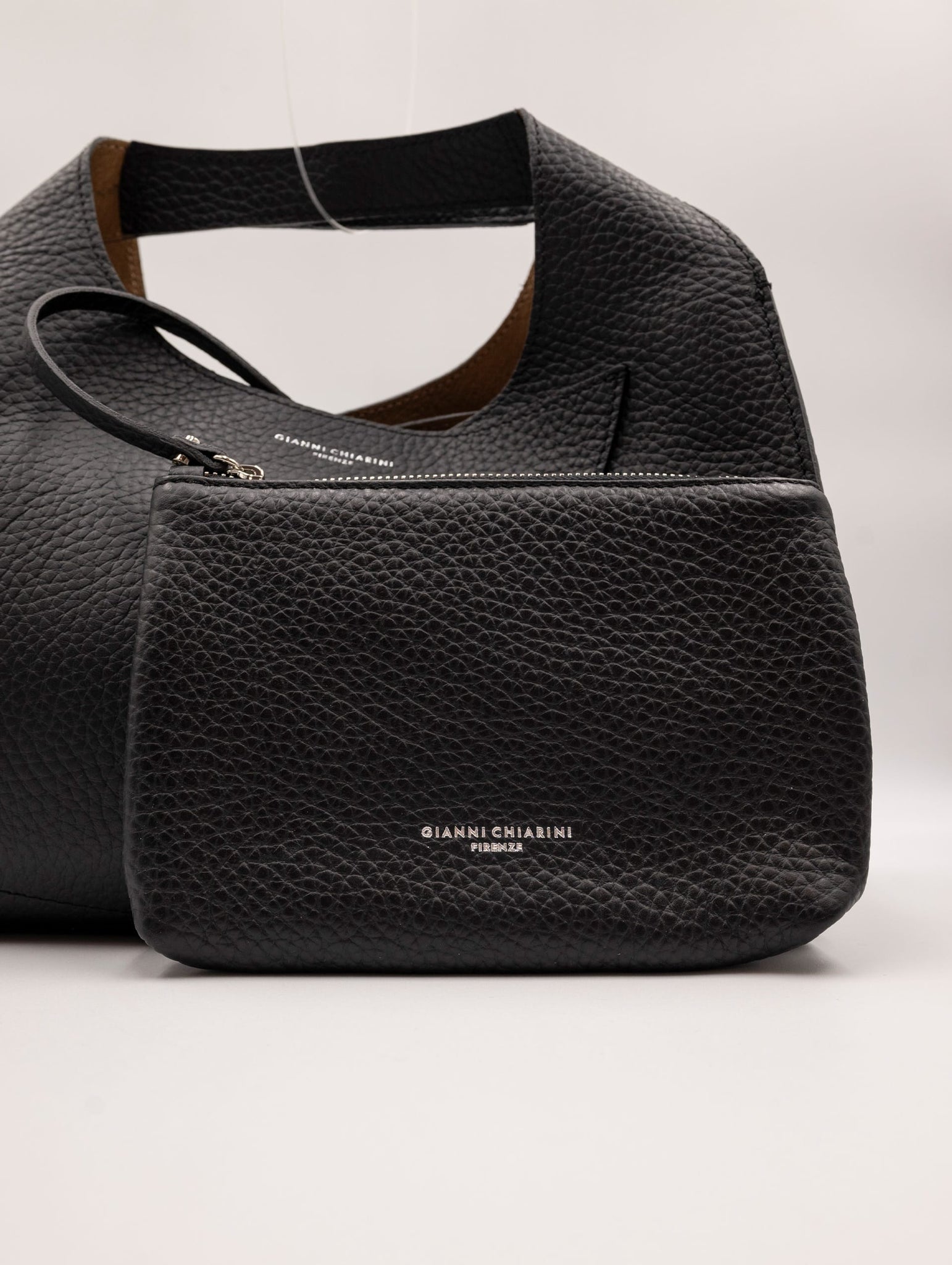 Borsa Euforia Gianni Chiarini in Pelle Martellata Nero