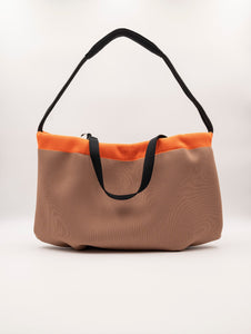 Borsa Fri-Yay Bean in Maglia Tabacco e Arancio