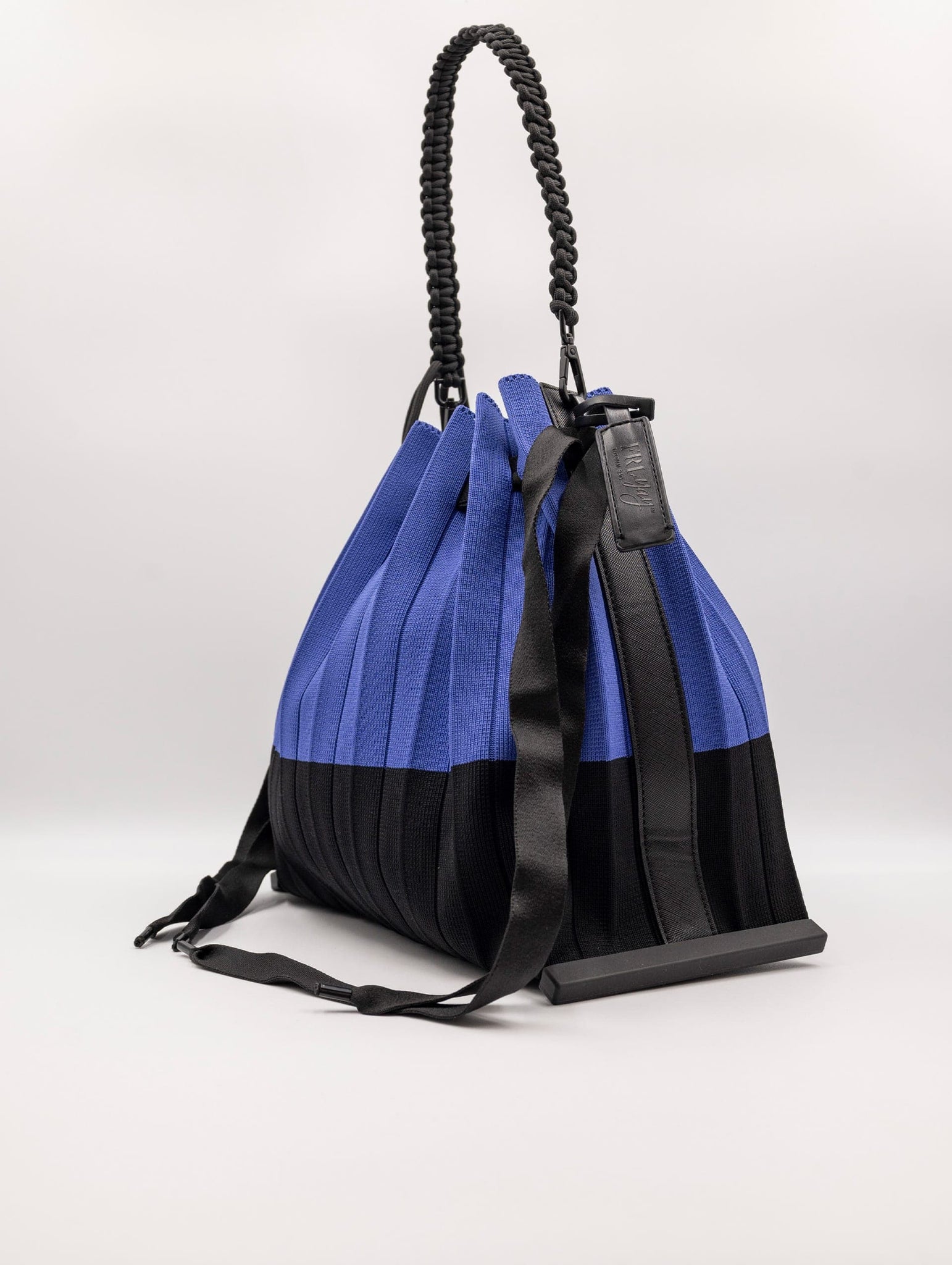 Borsa Fri-Yay Folding Large in Maglia Blu e Nero