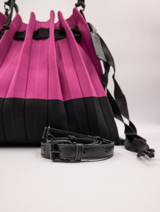 Borsa Fri-Yay Folding Large in Maglia Fucsia e Nero