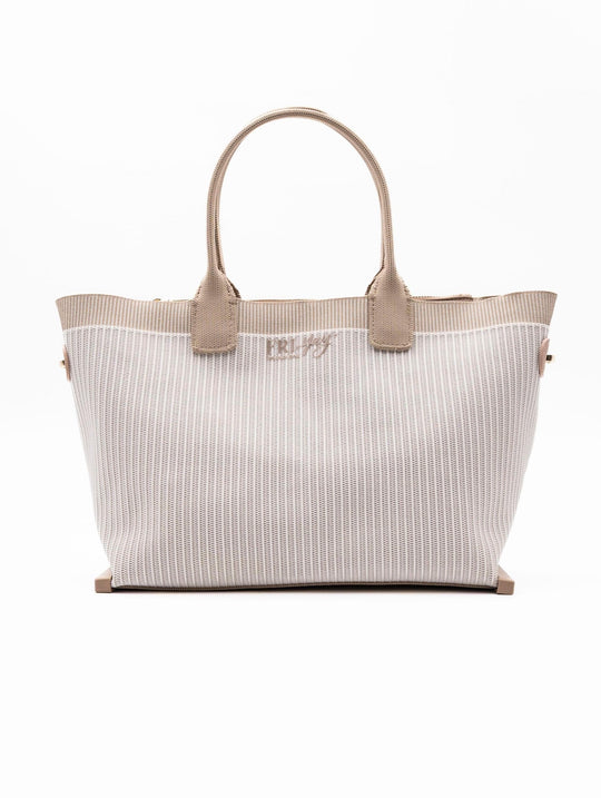 Borsa Fri-Yay Marta in Maglia Beige e Bianco
