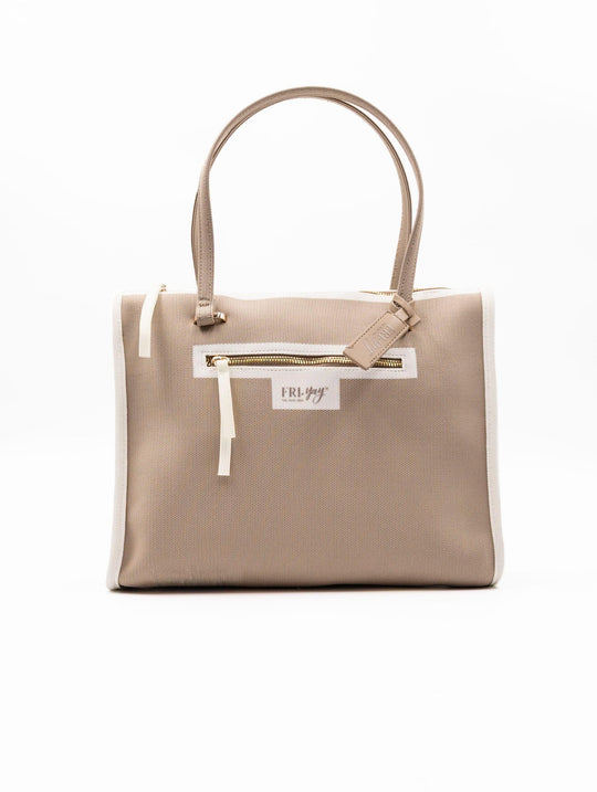 Borsa Giulia Fri-Yay in Maglia Beige e Panna