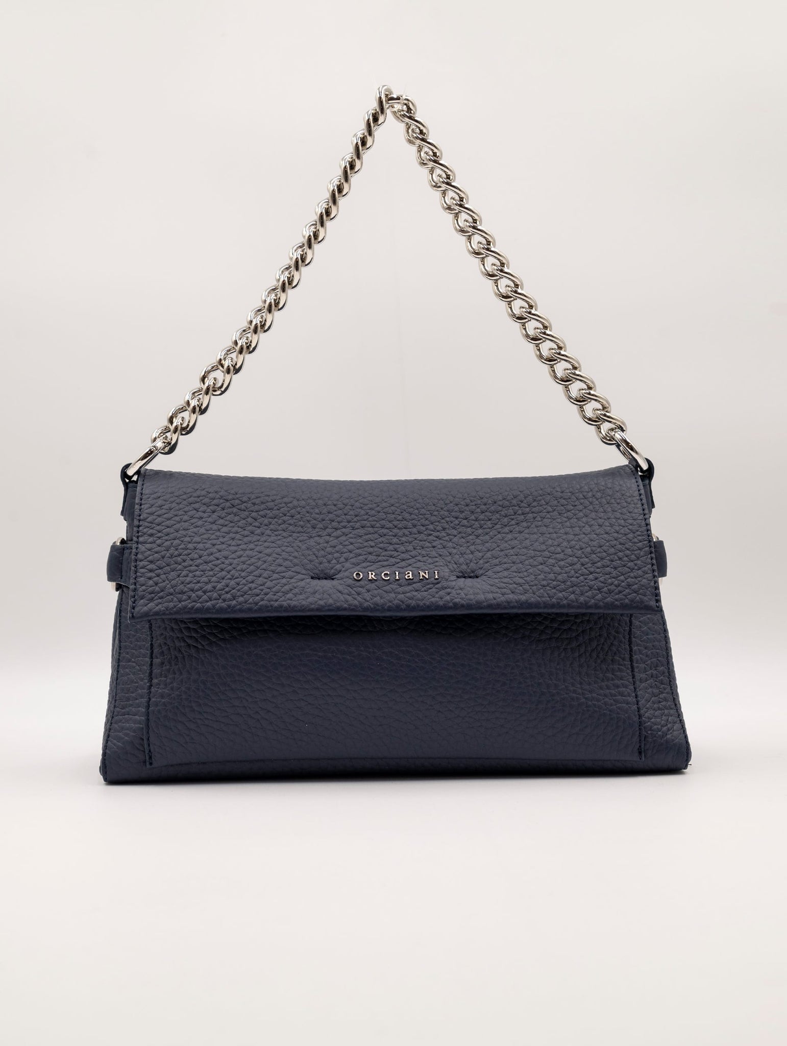 Borsa Longuette Missy Orciani in Pelle Martellata Blue Navy