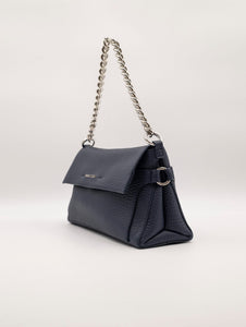 Borsa Longuette Missy Orciani in Pelle Martellata Blue Navy