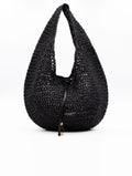 Nefeli Bag by Gianni Chiarini in Black Straw