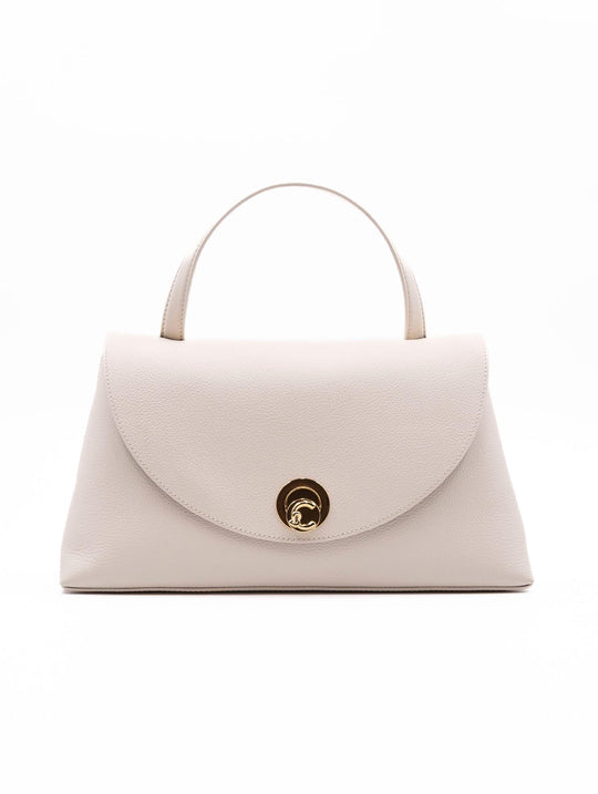 Borsa Nikla Medium Coccinelle in Pelle Martellata Perla