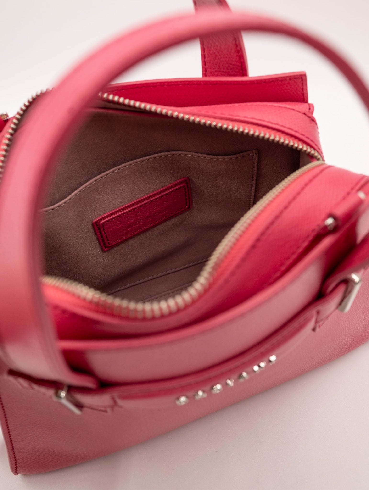 Borsa Orciani Posh S Premium in Pelle Rosa