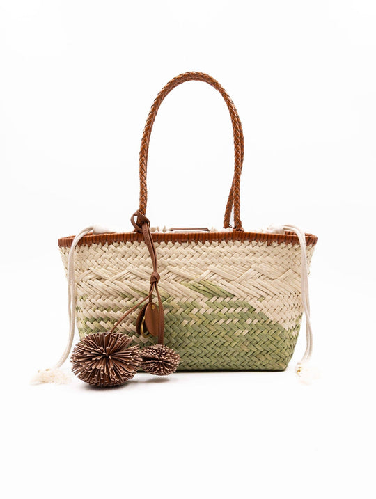 Tasche Paloma Gianni Chiarini aus grünem Stroh