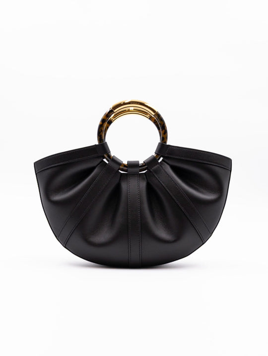Shell Medium Bag Coccinelle in Black Leather