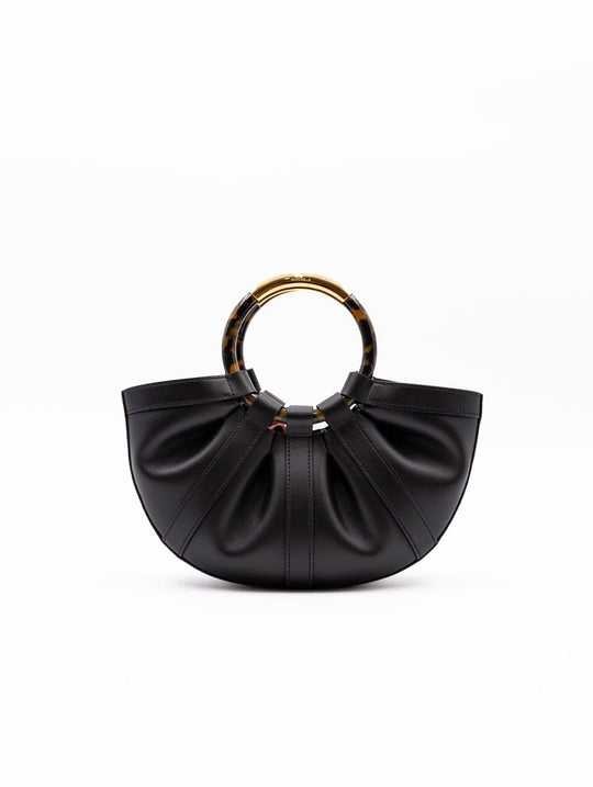 Borsa Shell Small Coccinelle in Pelle Nera