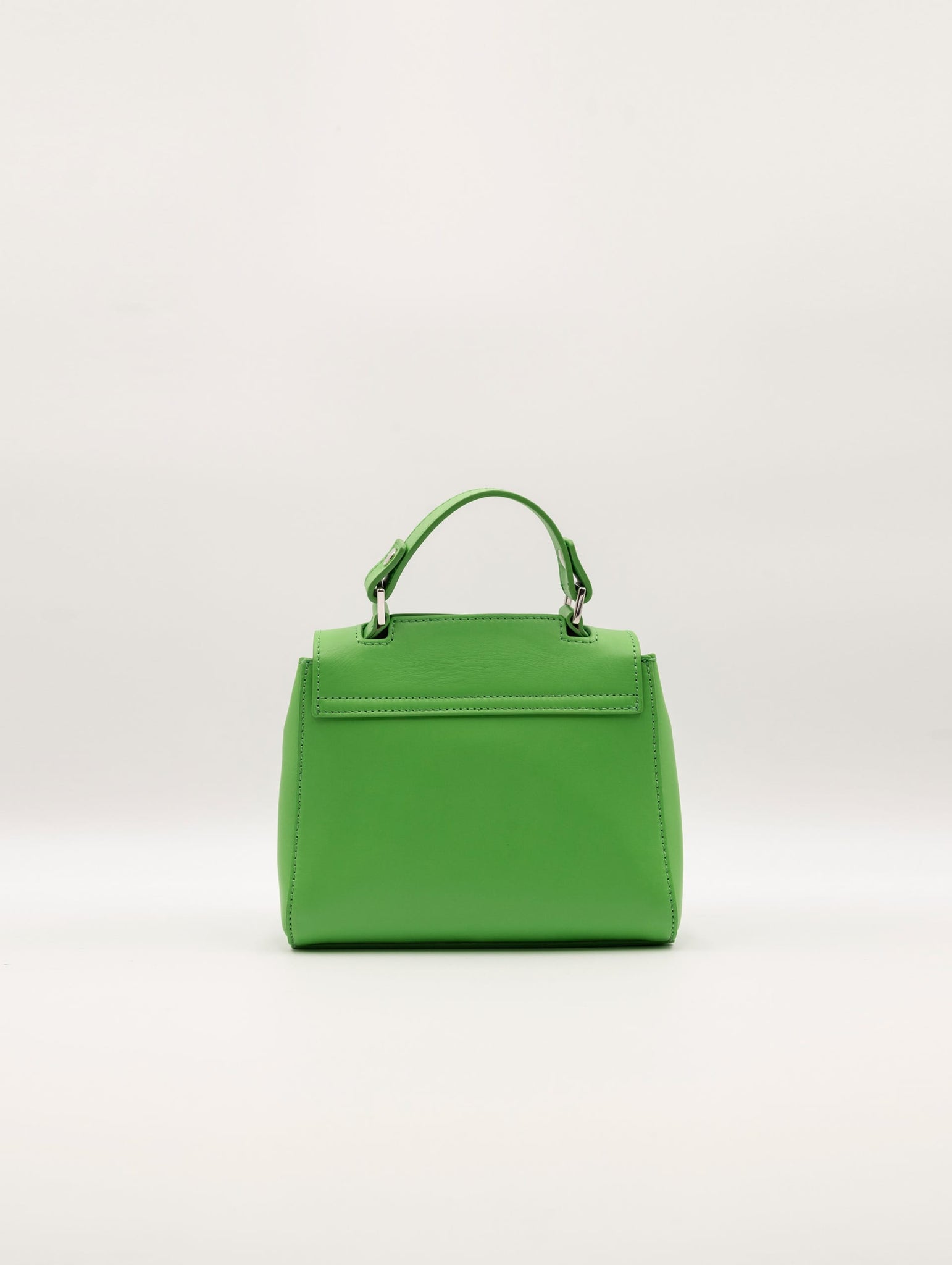 Borsa Sveva Vanity Orciani Mini a Mano in Pelle Liscia Verde