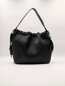 Borsa Zaino Fri-Yay in Eco Pelle Plissè Nero