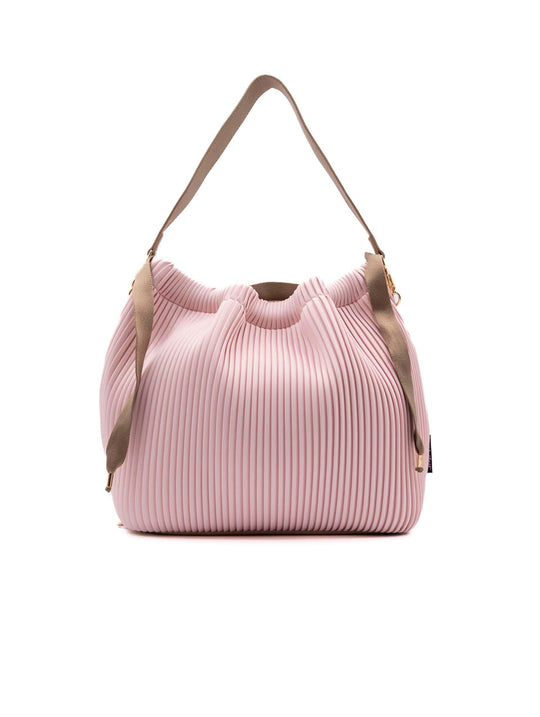 Borsa Zaino Fri-Yay in Eco Pelle Plissè Rosa