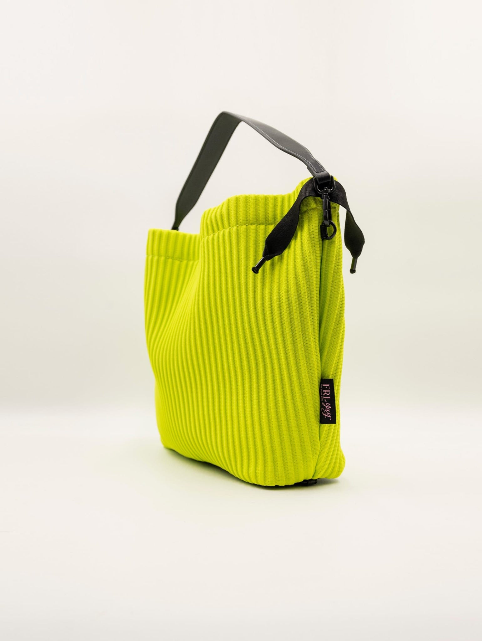 Borsa Zaino Fri-Yay in Maglia Plissè Lime