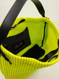 Borsa Zaino Fri-Yay in Maglia Plissè Lime