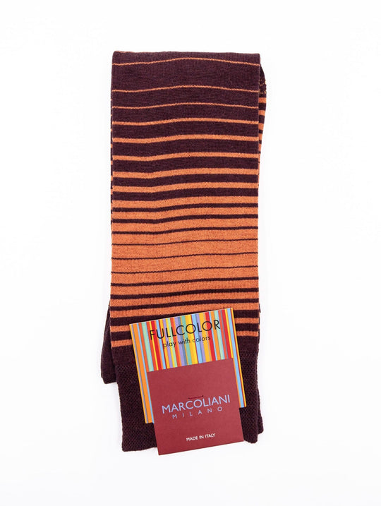 Marcoliani Milano Socken Full Color aus bordeauxroter Pima-Baumwolle