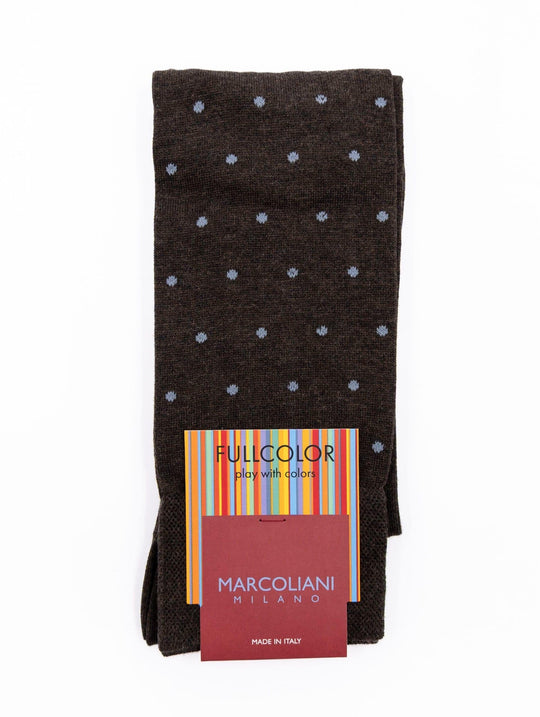 Calzini Marcoliani Milano Full Color in Cotone Pima Caffè