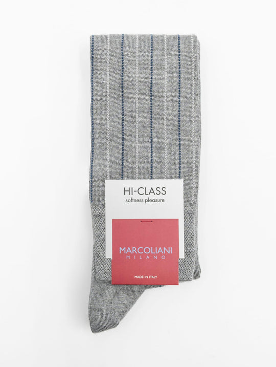 Calzini Marcoliani Milano Hi Class in Modal e Cashmere Grigio Chiaro