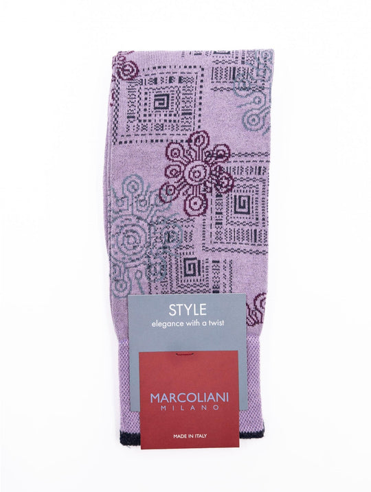 Marcoliani Milano Style-Socken aus fliederfarbener Pima-Baumwolle